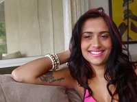 This cutest latina chick is so hungry for a cock that she doesn't waste any time