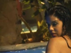 Busty Indian Babe Playing In The Pool